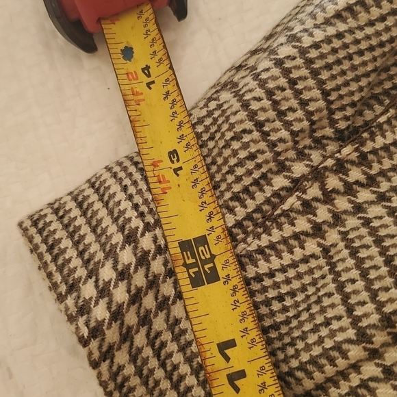 Vintage JH Collectibles Wool Blend Plaid Suit Sz 8 Gray Cream - Picture 11 of 16